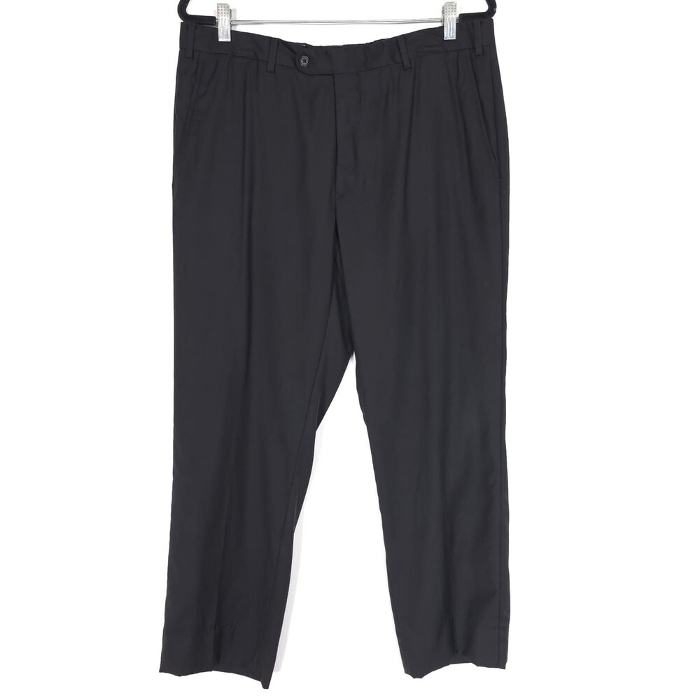 LORO PIANA NEIMAN MARCUS 130s WOOL Pinot Black Dress Pants 33x28 ITALY MADE